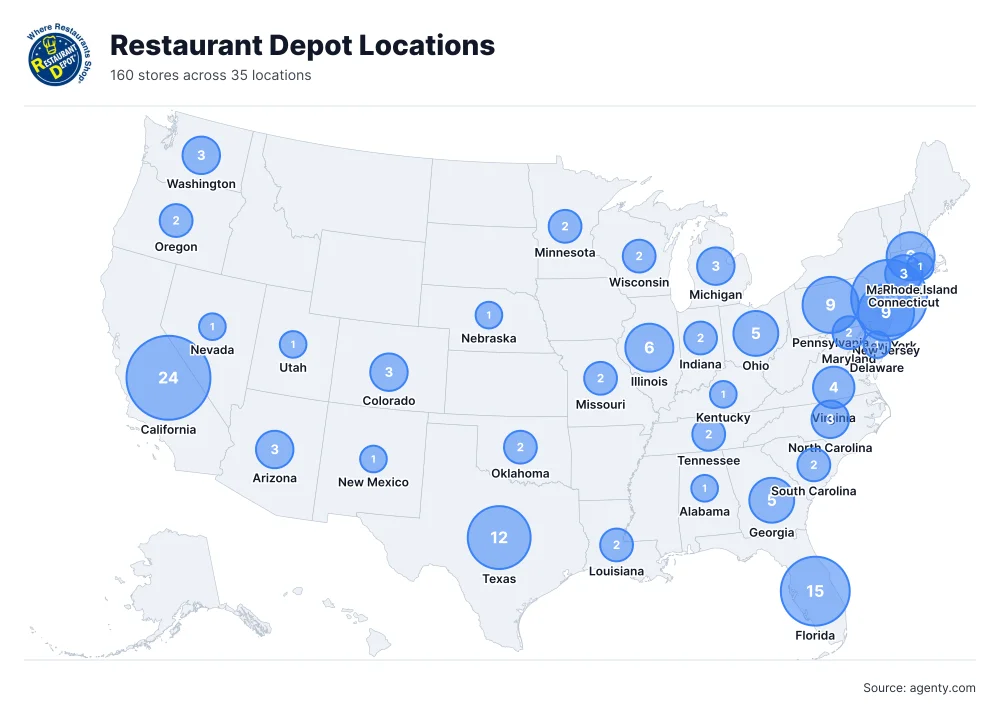Restaurant Depot Locations by State