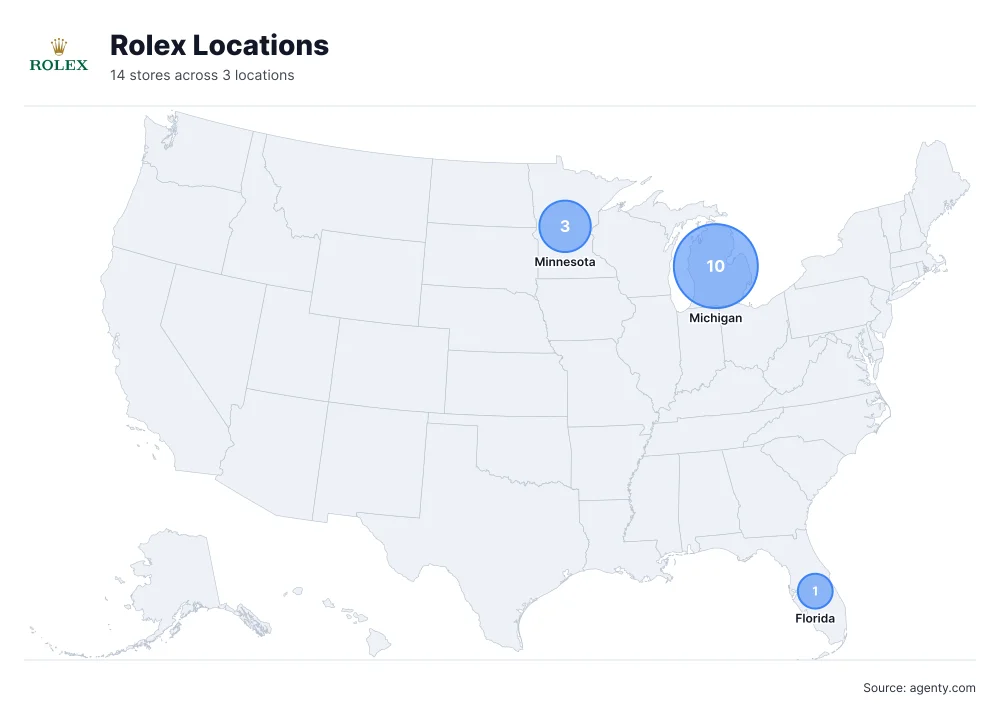 Rolex Locations by State/Region