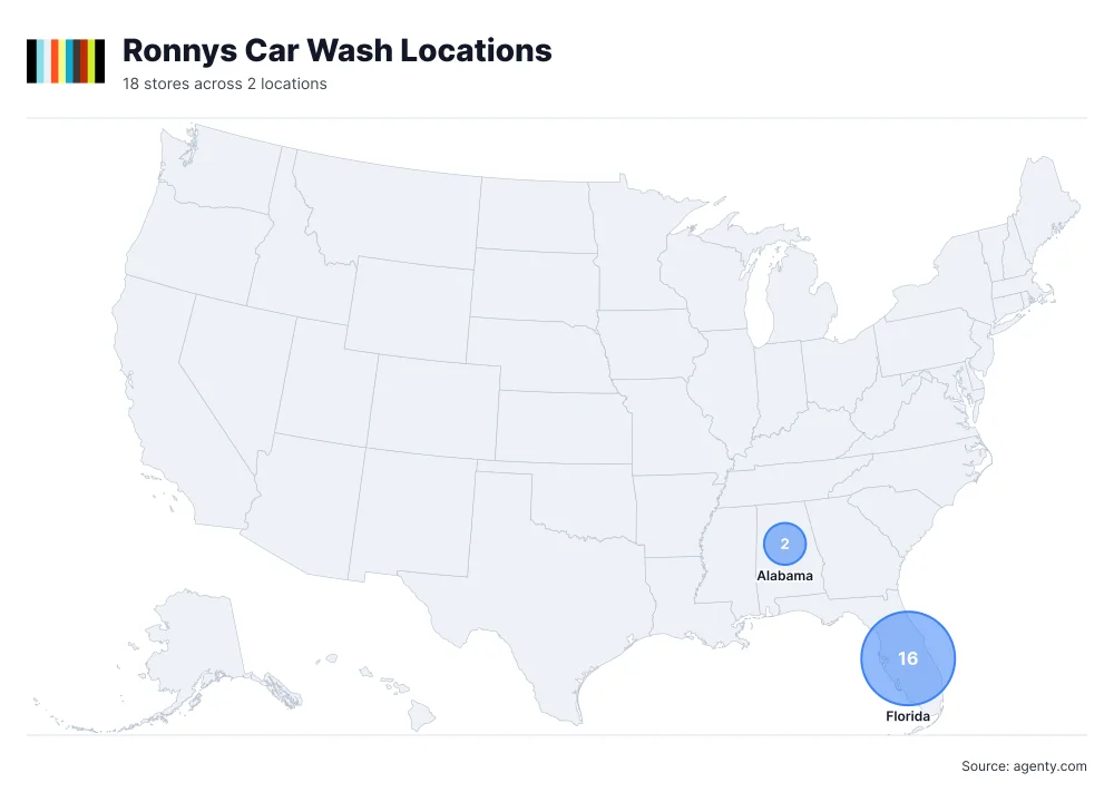 Ronnys Car Wash Locations by State