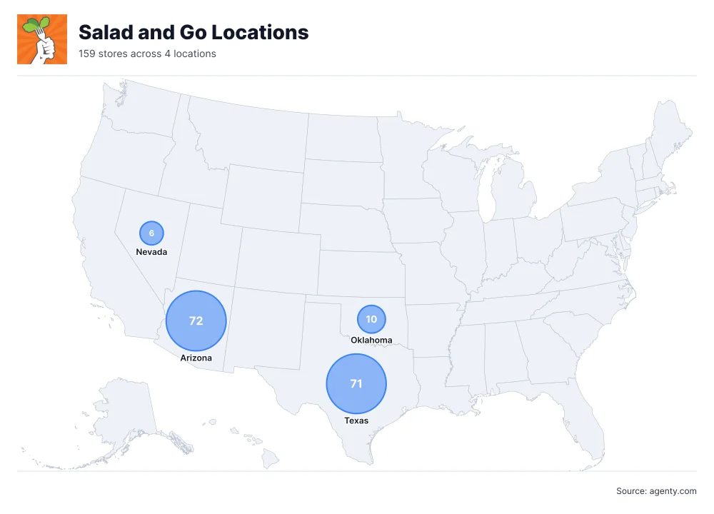 Salad and Go Locations by State