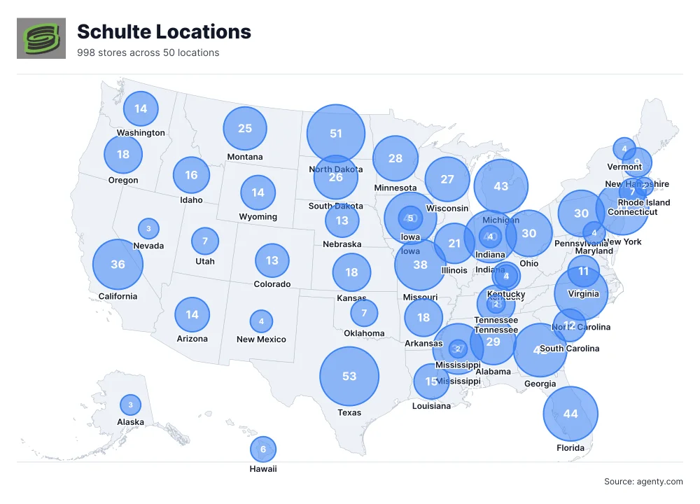 Schulte Locations by State
