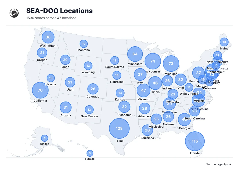 SEA-DOO Locations by State