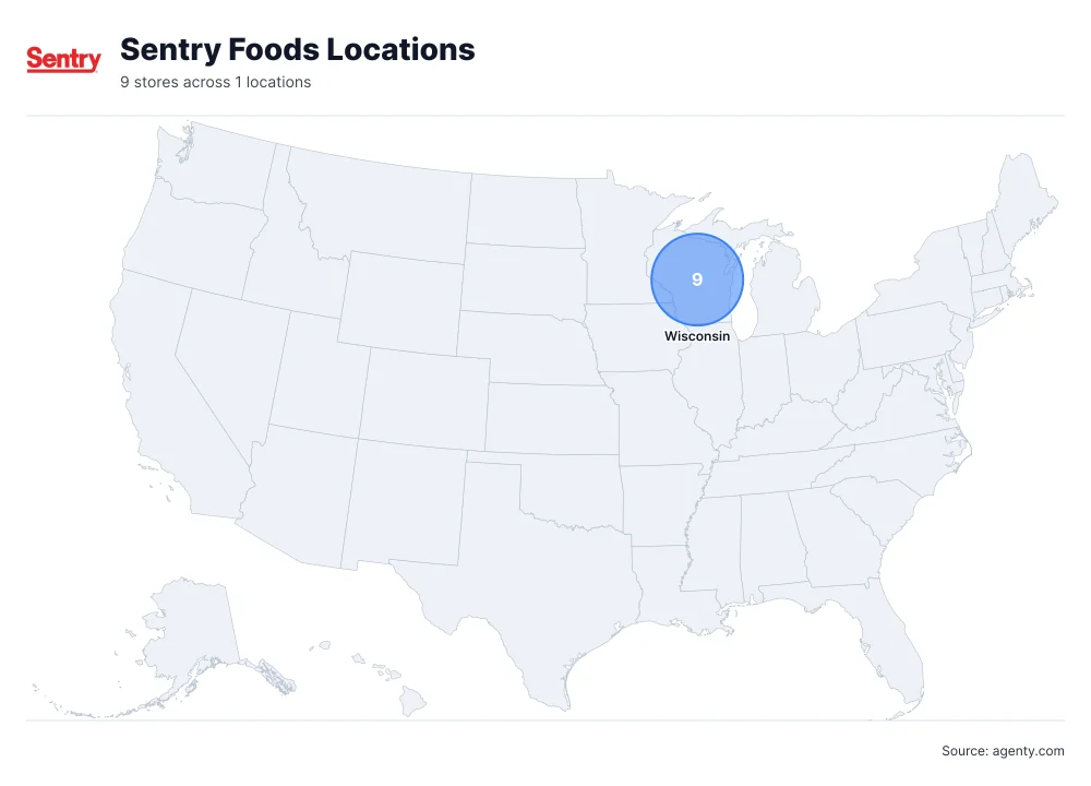 Sentry Foods Locations by State/Region