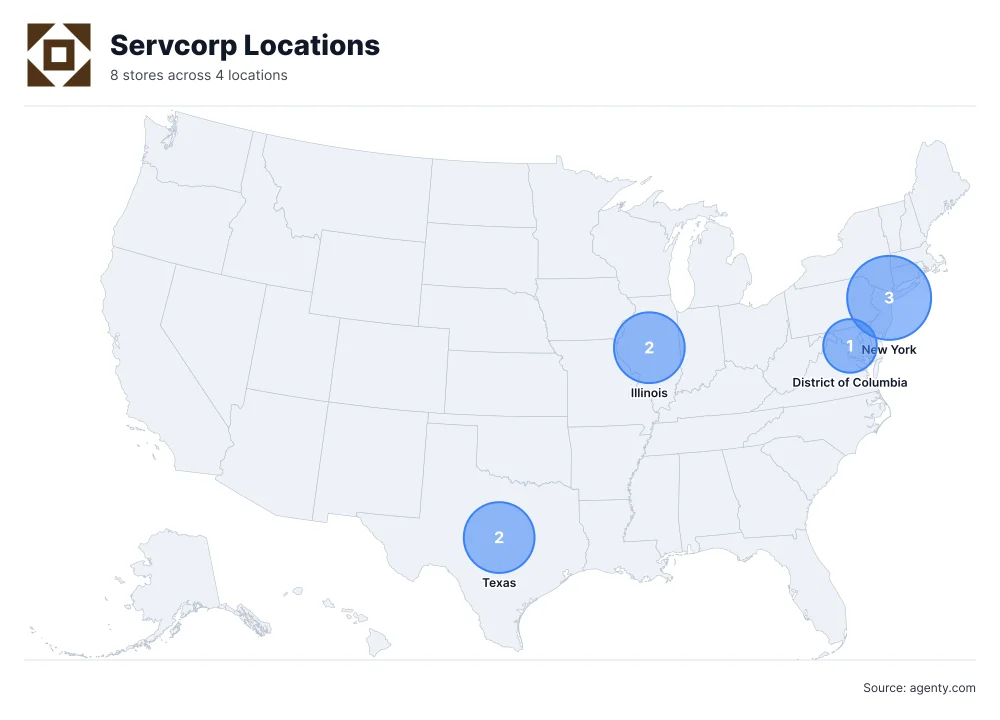 Servcorp Locations by State/Region