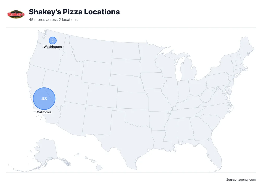 Shakey’s Pizza Locations by State