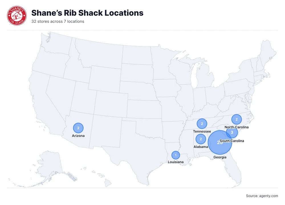 Shane’s Rib Shack Locations by State/Region