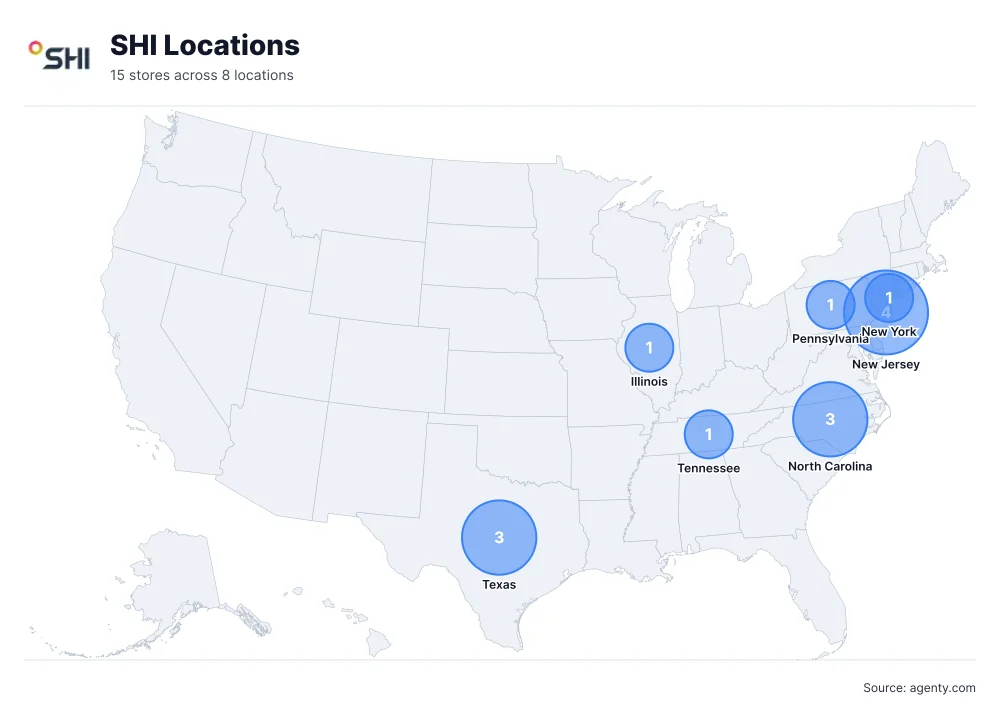 SHI Locations by State