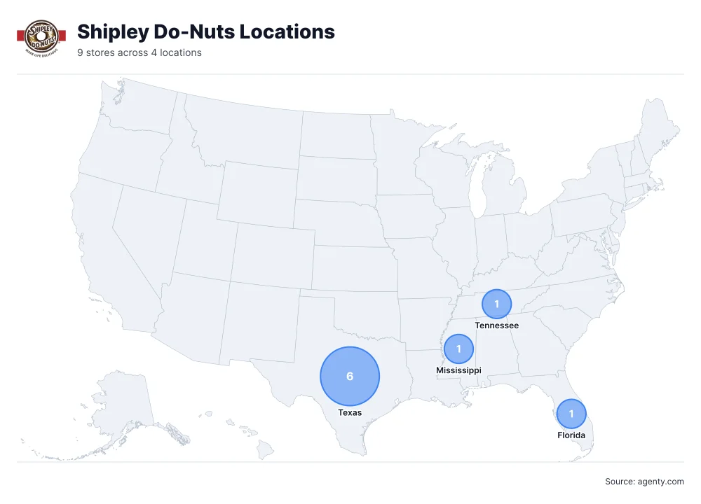 Shipley Do-Nuts Store Locations in USA