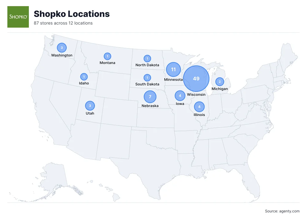 Shopko Locations by State