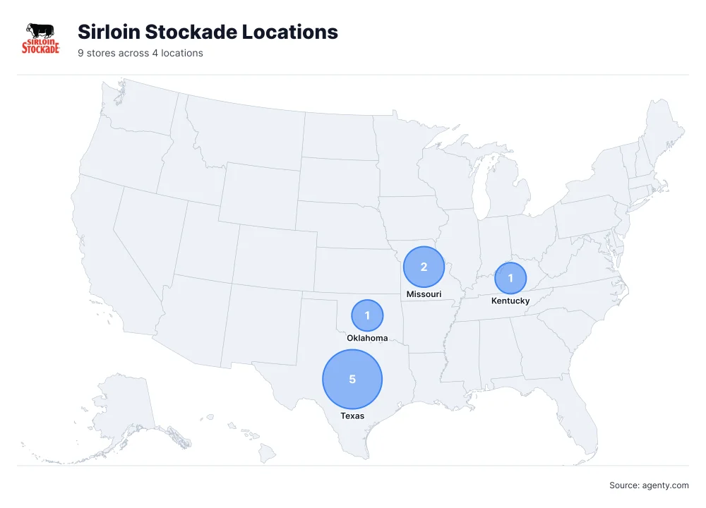 Sirloin Stockade Locations by State