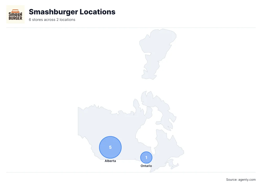Smashburger Locations by State/Region