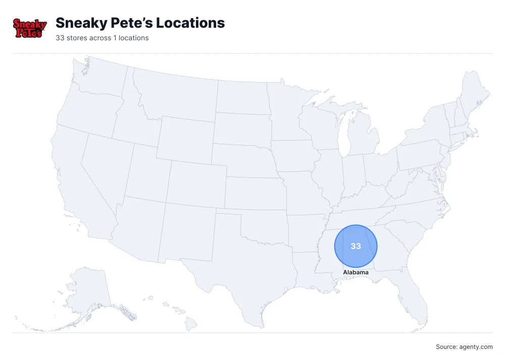 Sneaky Pete’s Locations by State