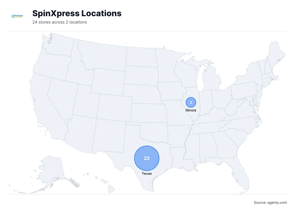 SpinXpress Locations by State