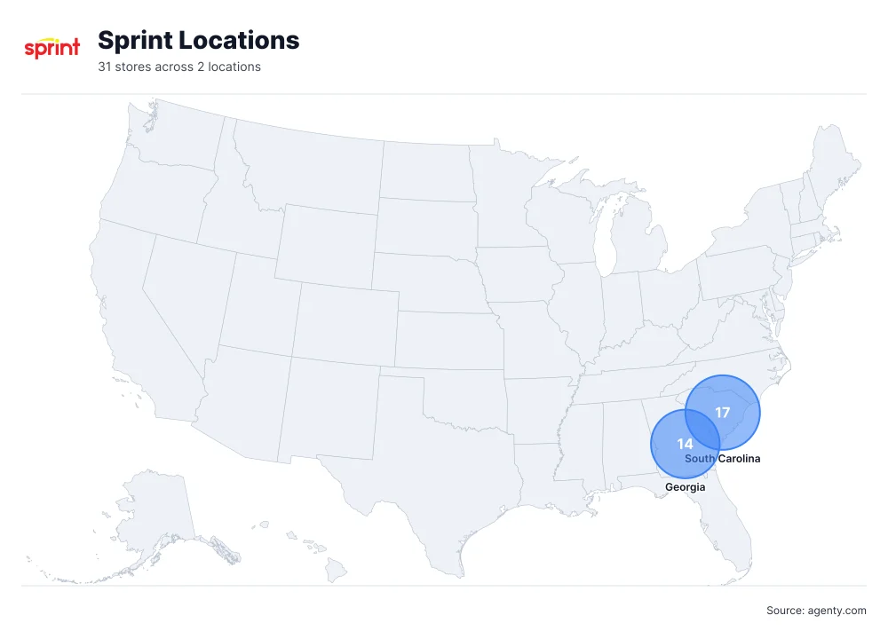 Sprint Locations by State