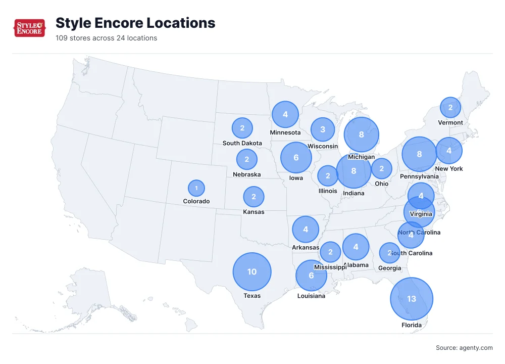 Style Encore Locations by State