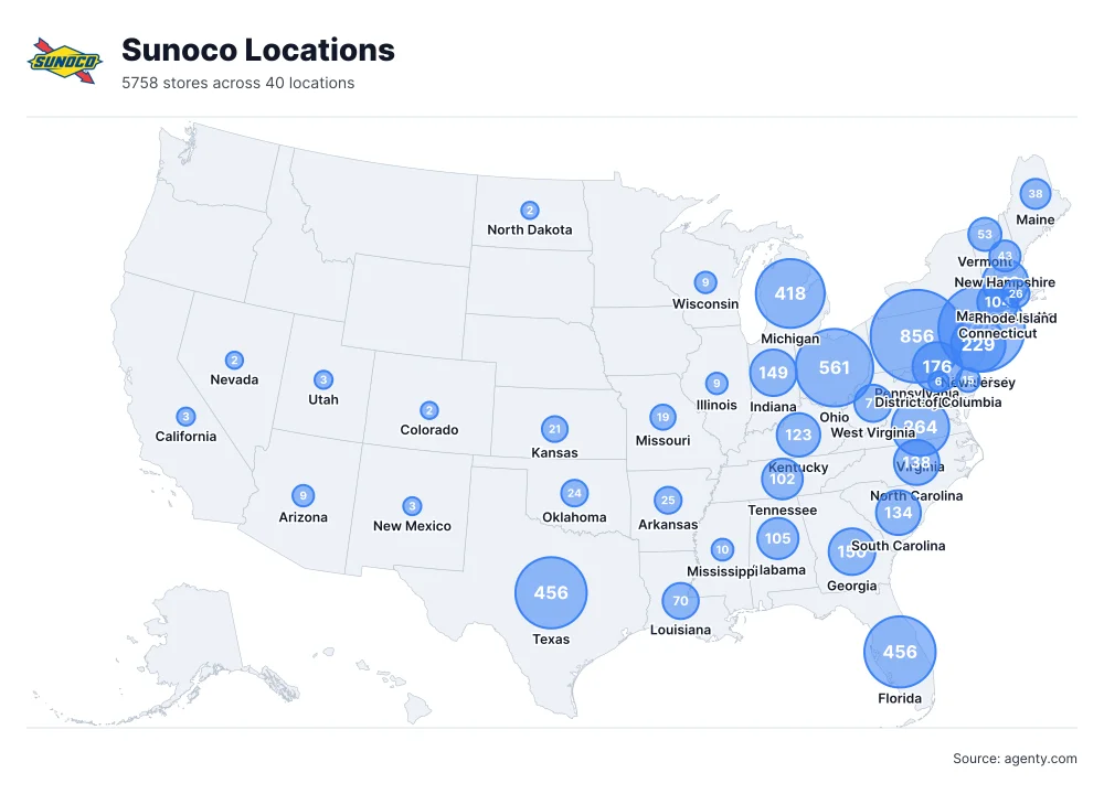Sunoco Locations by State