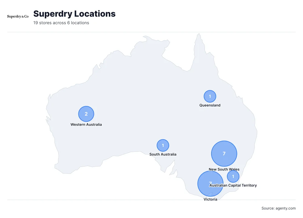 Superdry Locations by State/Region