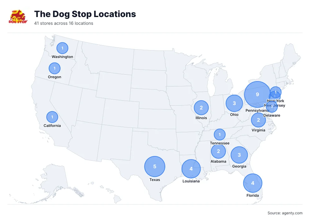 The Dog Stop Locations by State