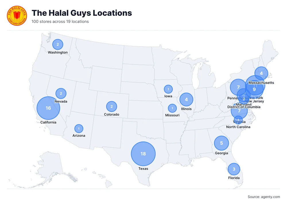 The Halal Guys Locations by State