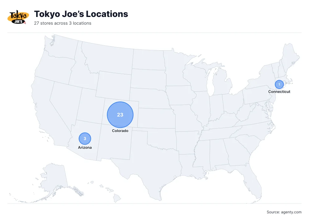 Tokyo Joe’s Locations by State