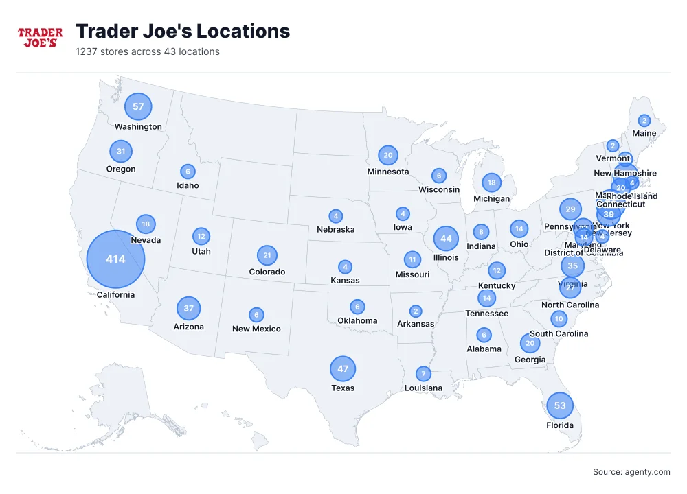 Trader Joe's Locations by State