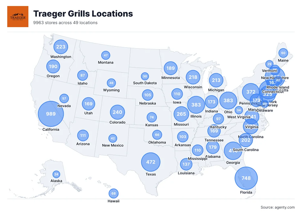 Traeger Grills Locations by State