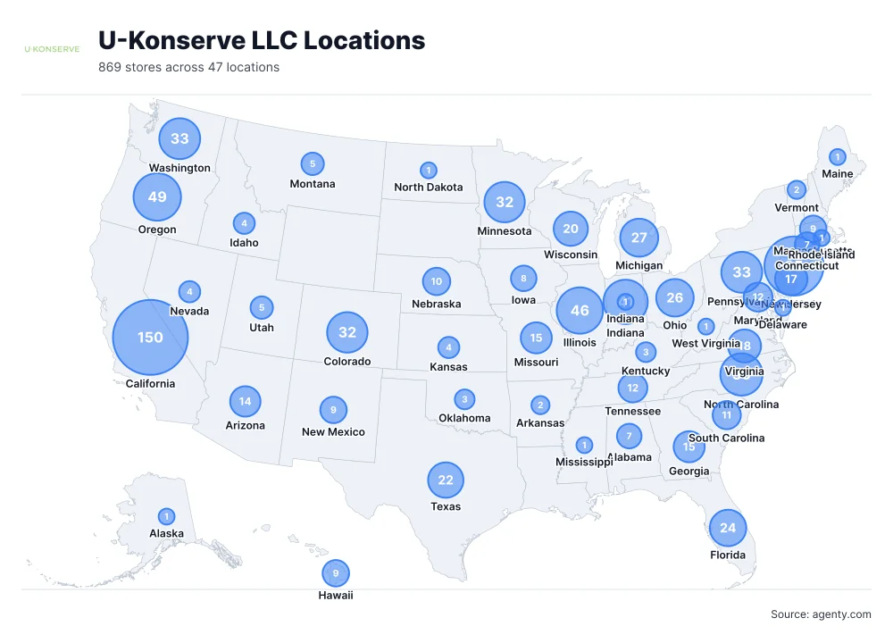 U-Konserve LLC Locations by State