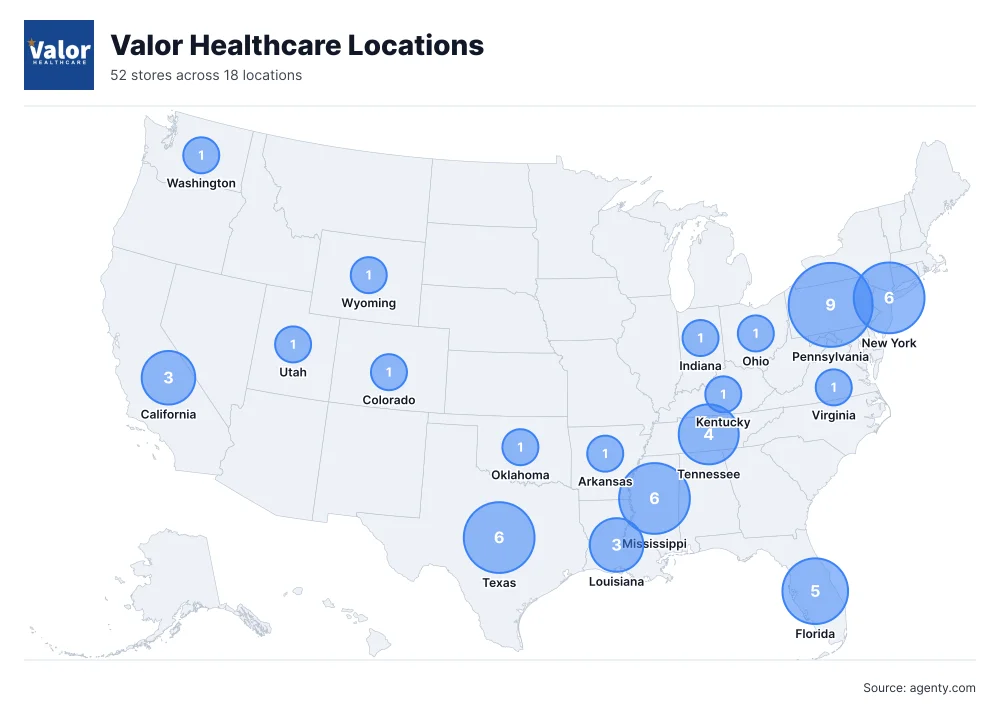 Valor Healthcare Locations by State
