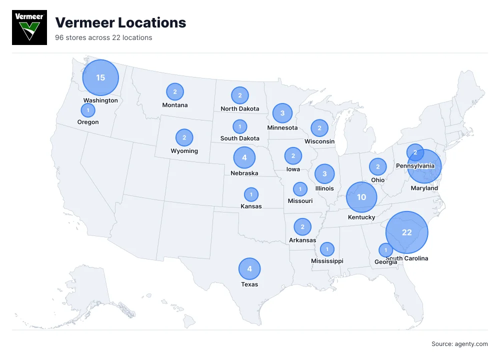 Vermeer Locations by State