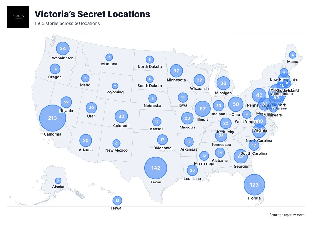 Victoria’s Secret Locations by State