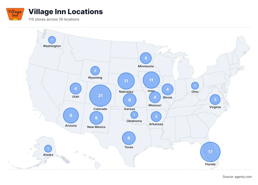 Village Inn Locations by State