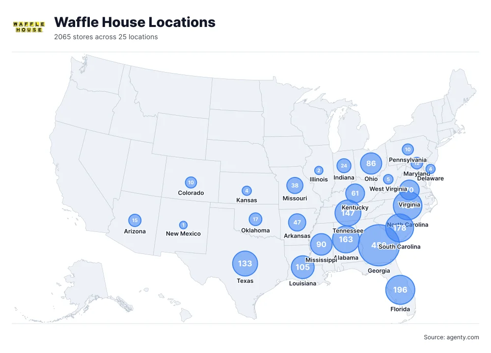 Waffle House Restaurant Locations in USA