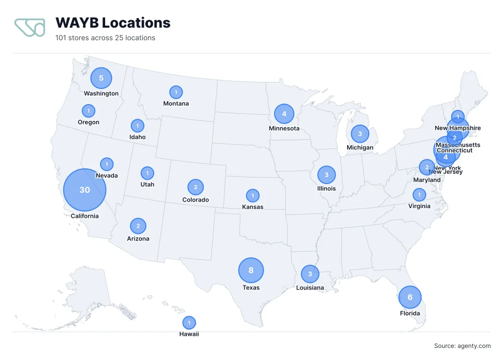 WAYB Locations by State