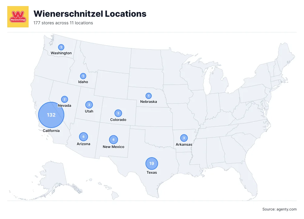 Wienerschnitzel Locations by State