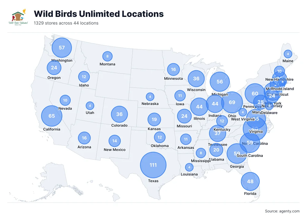 Wild Birds Unlimited Locations by State