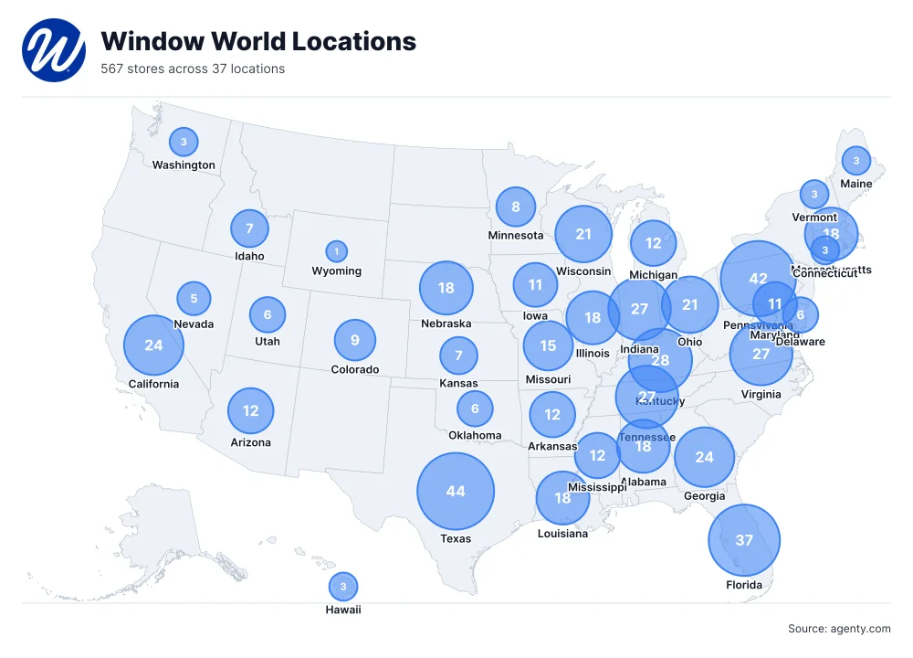 Window World Locations by State