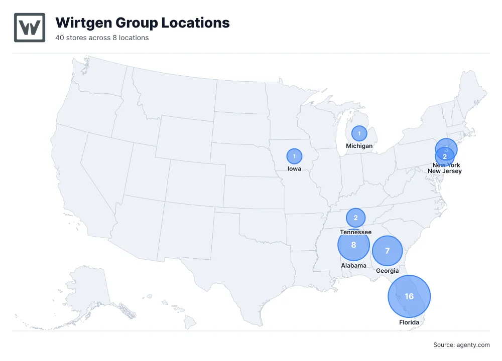 Wirtgen Group Locations by State