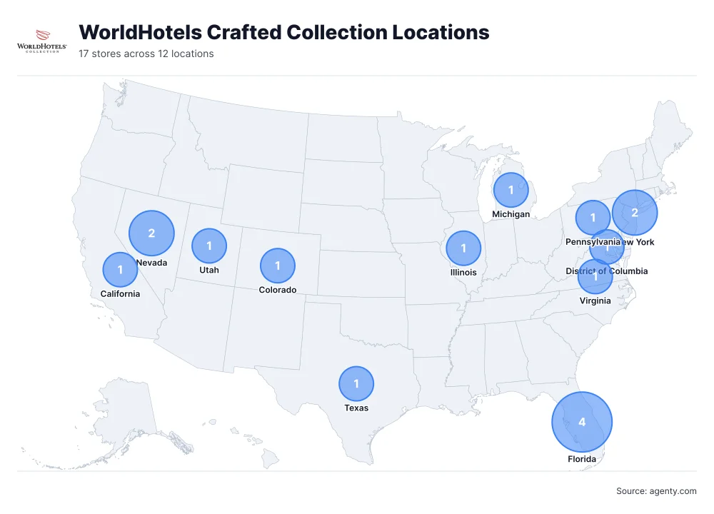 WorldHotels Crafted Collection Locations by State