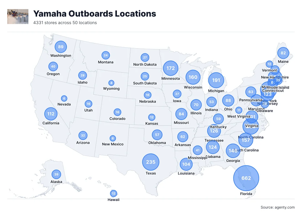 Yamaha Outboards Locations by State/Region